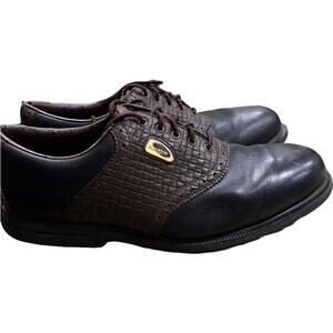 FOOTJOY Golf Shoes Men's Sz 10.5 M Premiere Classics Dry MADE IN USA Brown Black